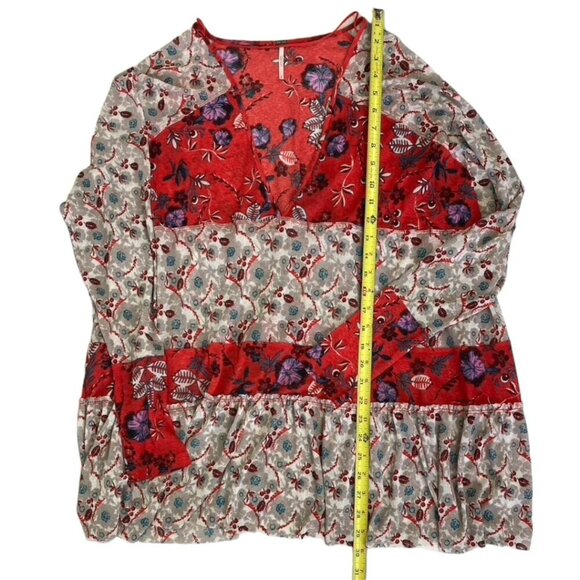 Free People Isabella Floral Cherry Tunic Top - Picture 12 of 12